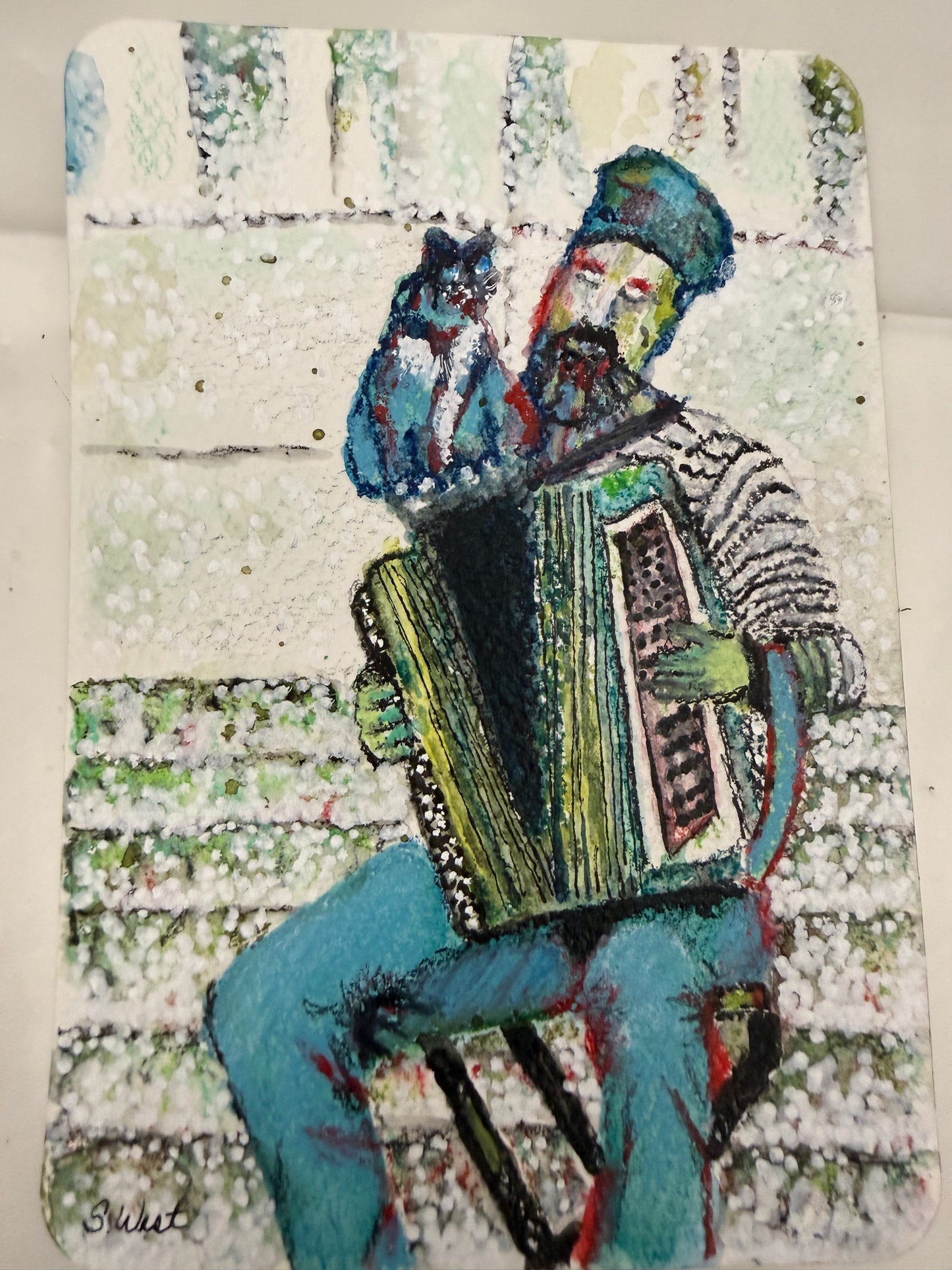 Shelli West — Correspondances #1 — original postcard artwork