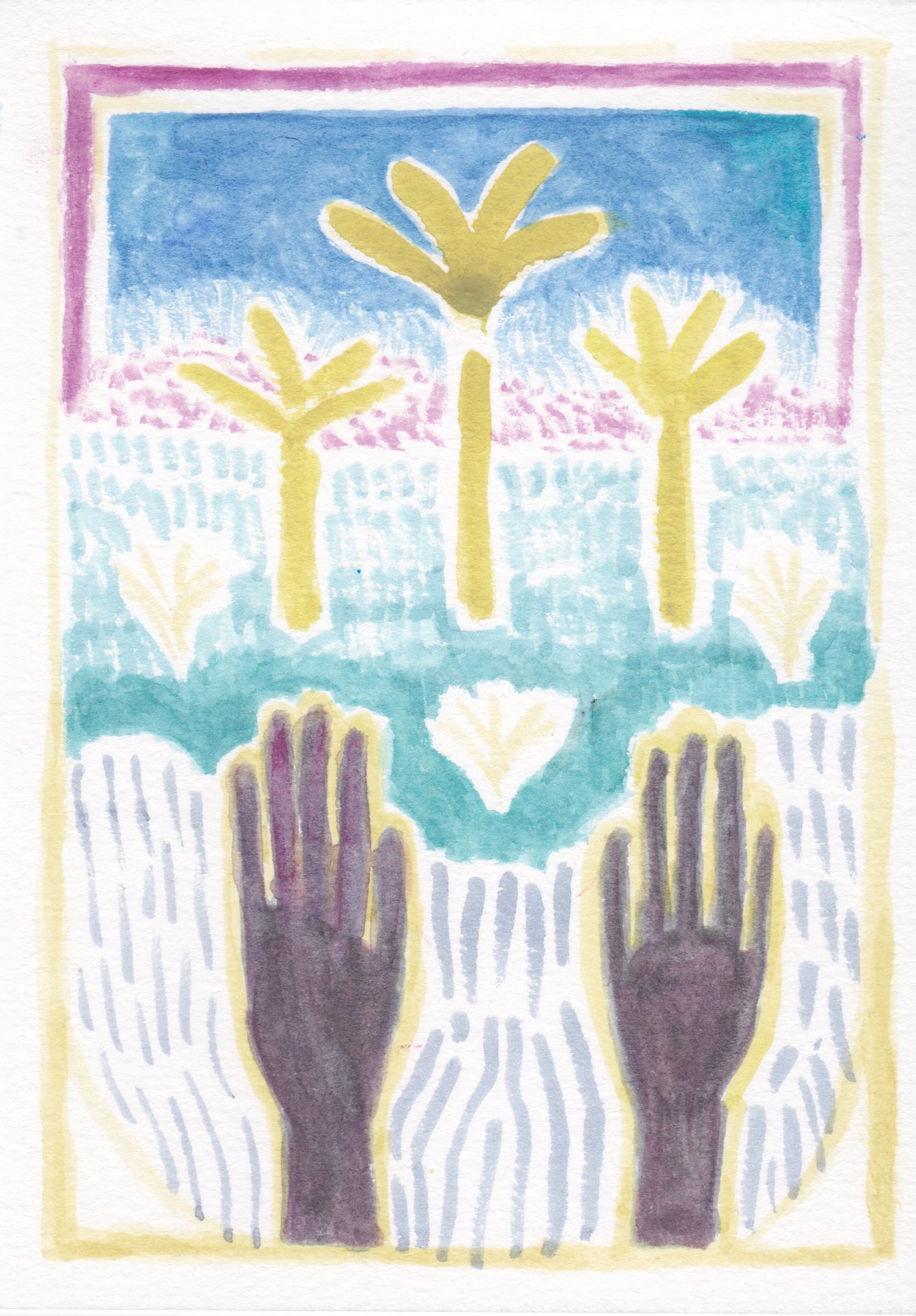 Soraya Hamlaoui — Correspondances #2 — original postcard artwork