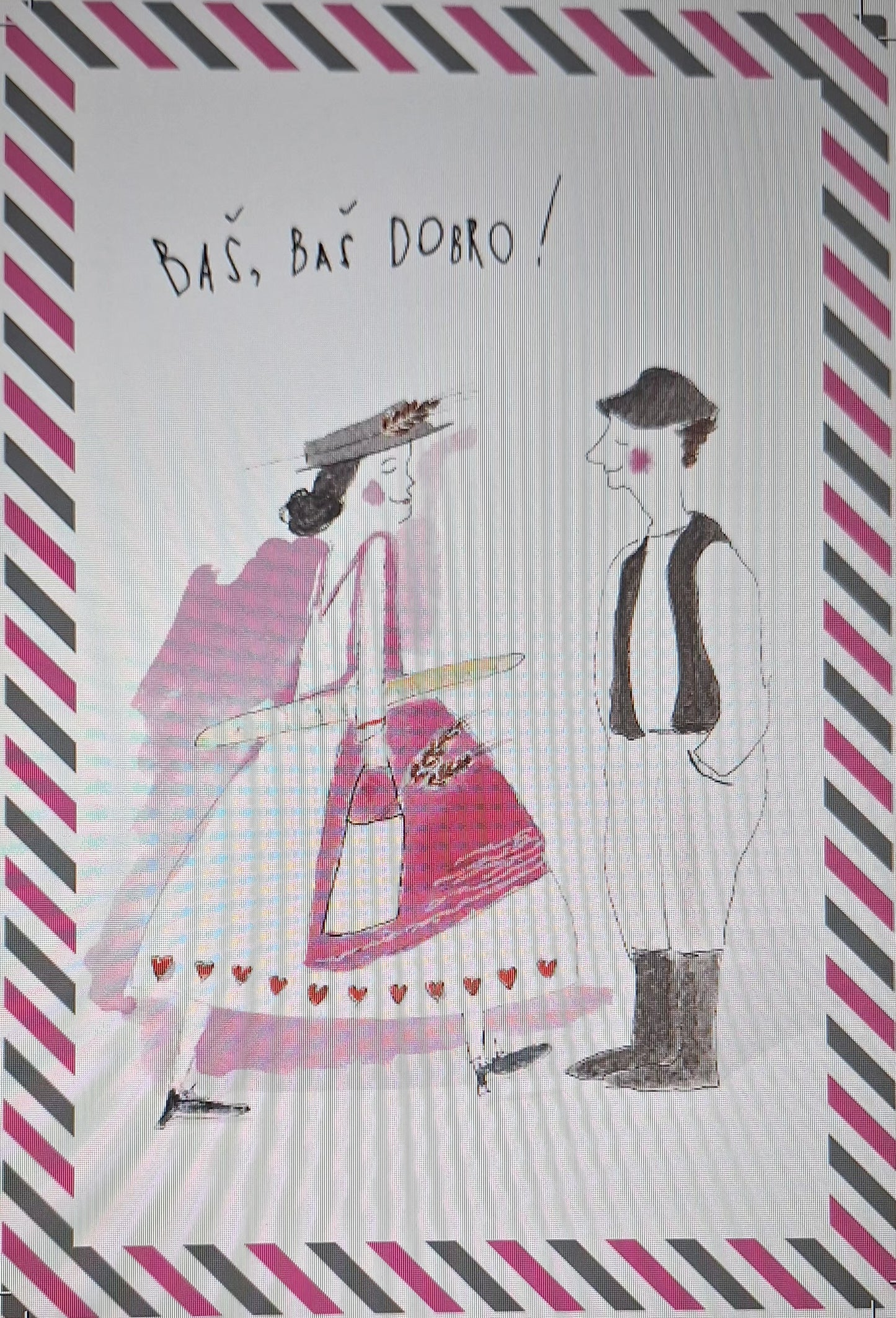 anja duršot — Correspondances #1 — original postcard artwork