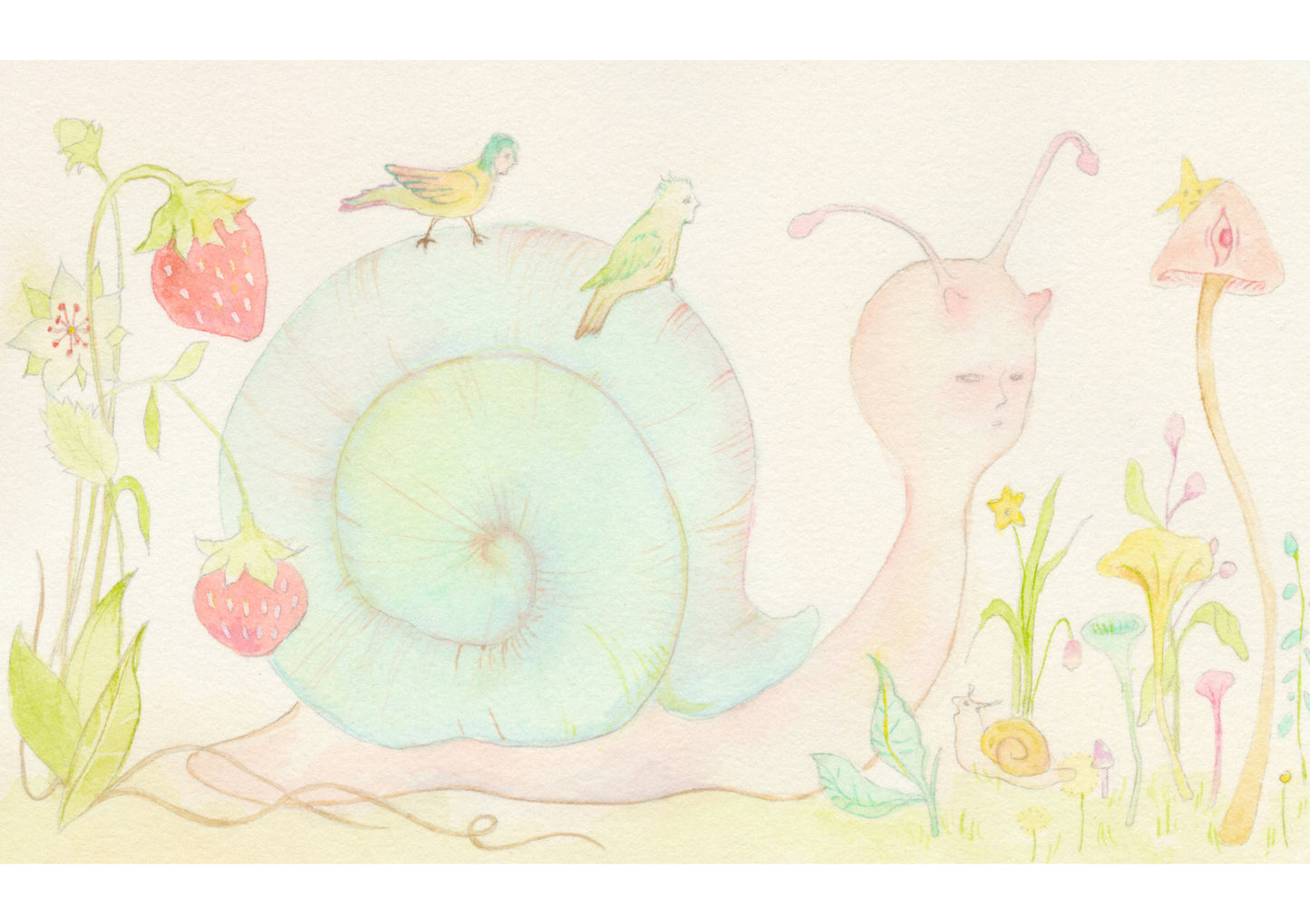 ke xu — Correspondances #2 — original postcard artwork