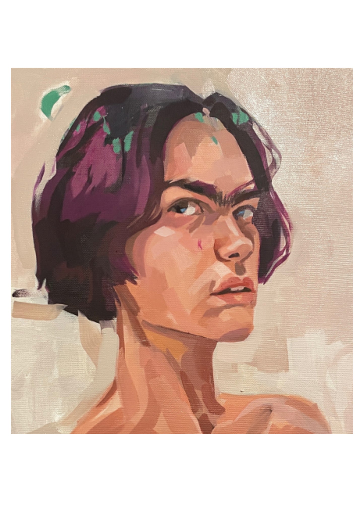 Lu con Pelo Magenta