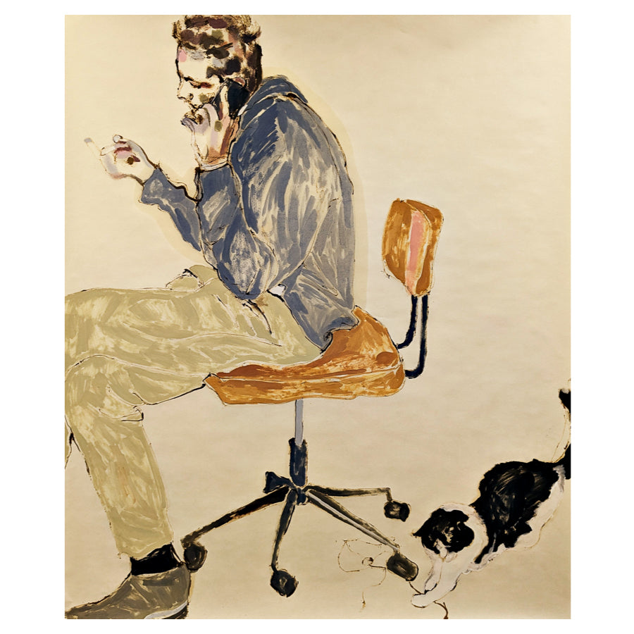 Genti on the phone