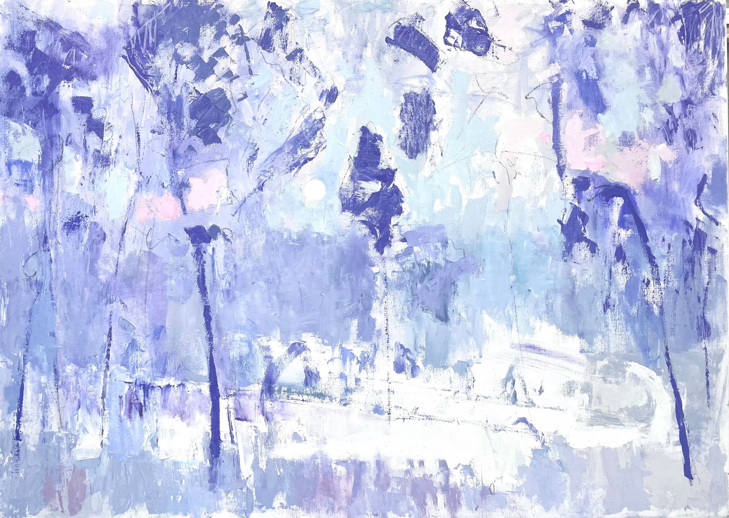Shimmering blue-grey sunset