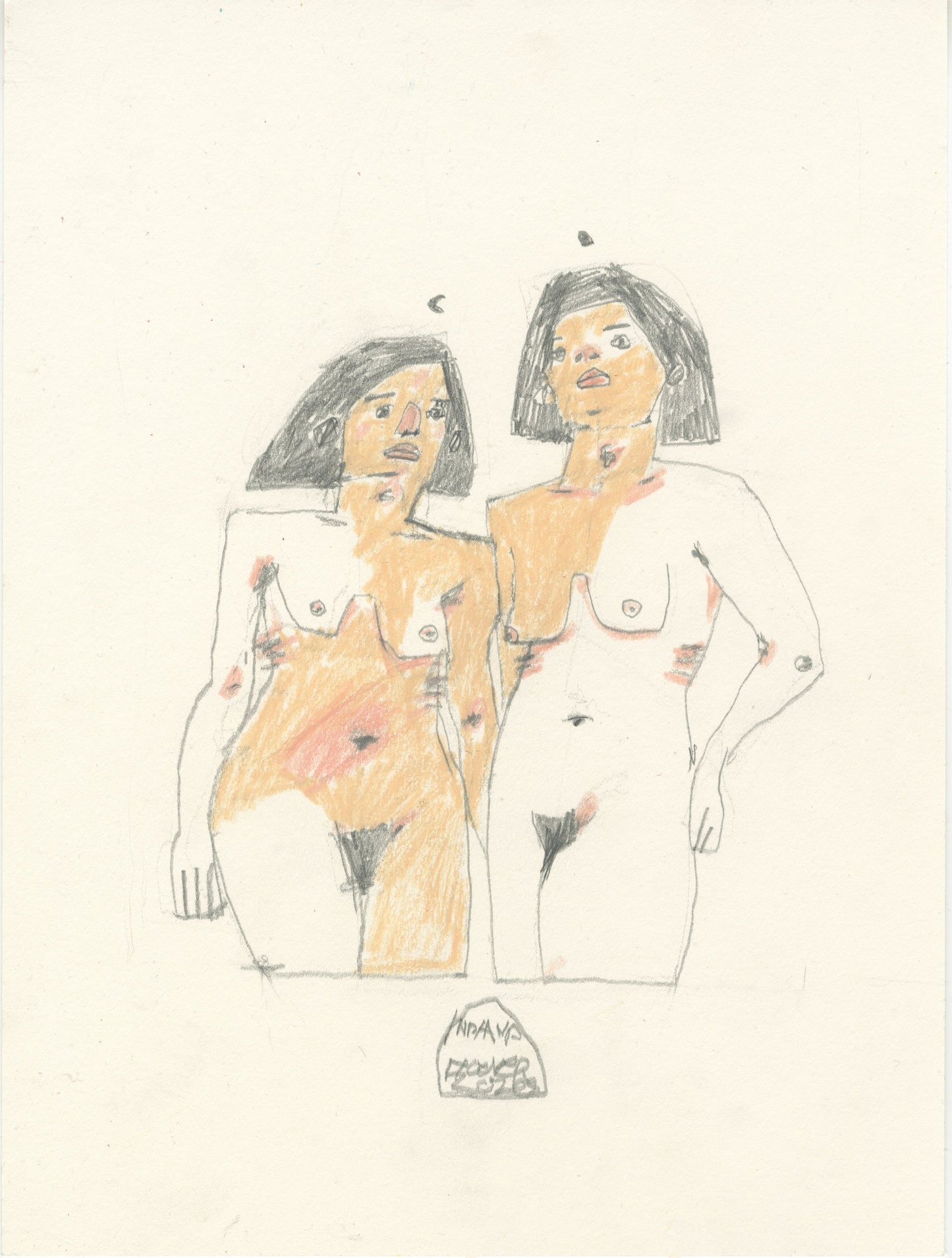 Two Nudes (Antique Frame)