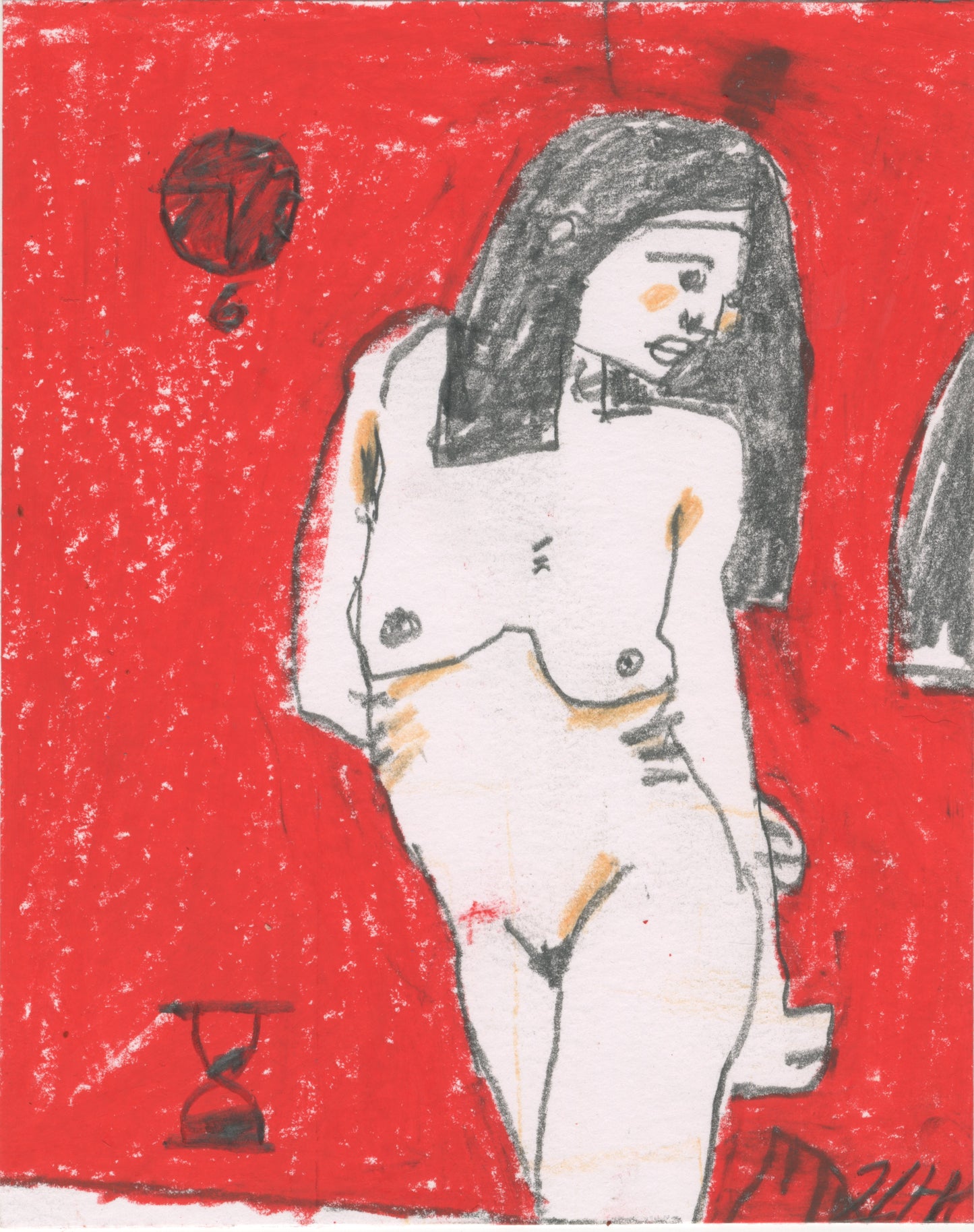 Nude Over Red