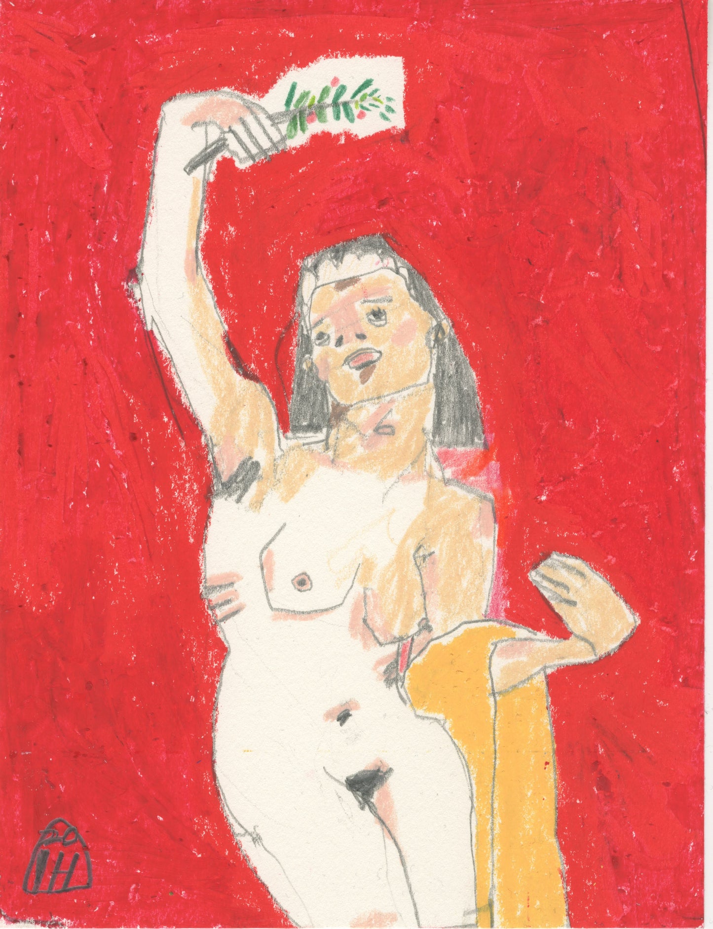 Nude with Yellow Shawl