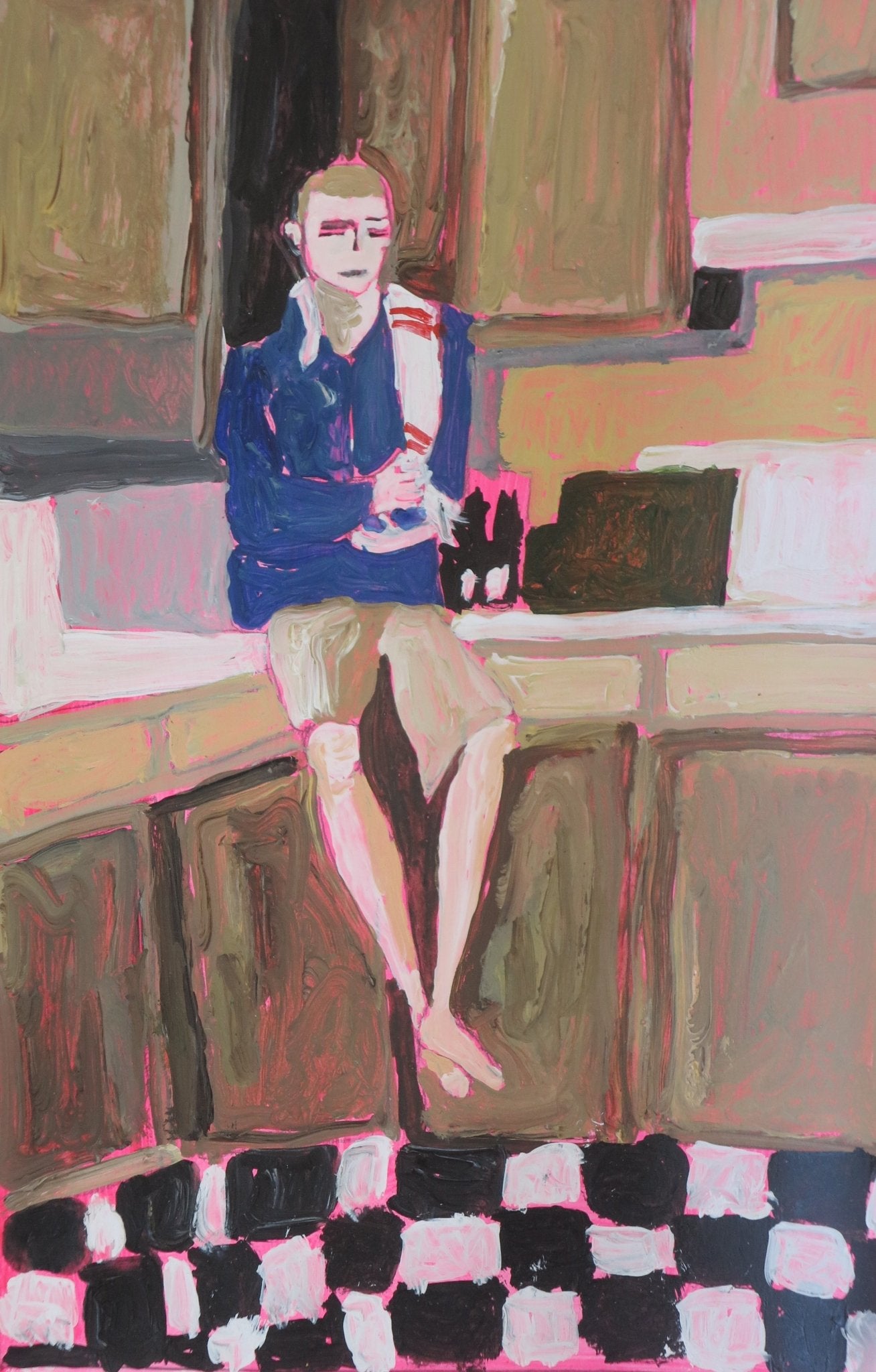 Teenager with tea towel - The Curators