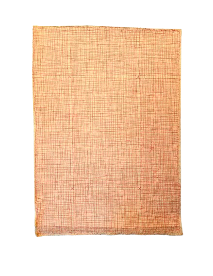 Red Stitched Line on Calico