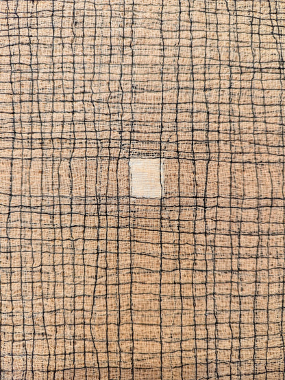 Stitched Cross on Hessian