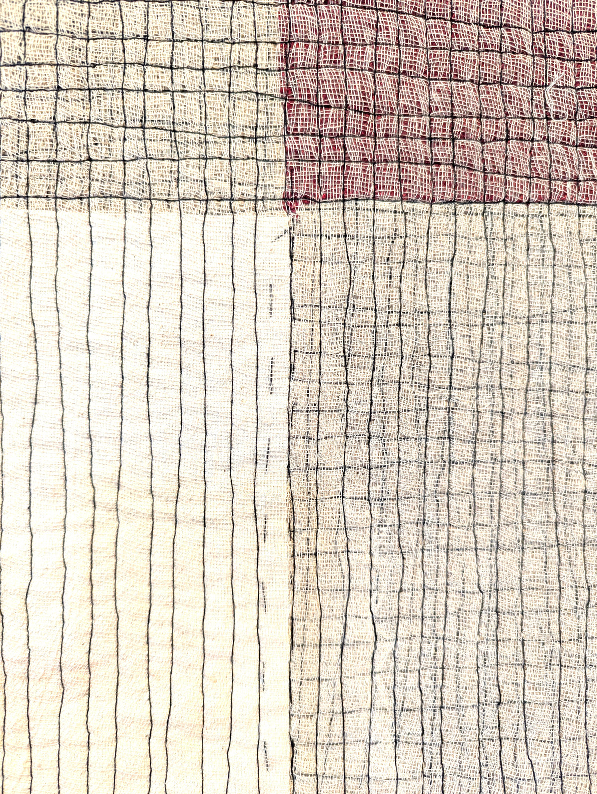 Panel of nine with red centre