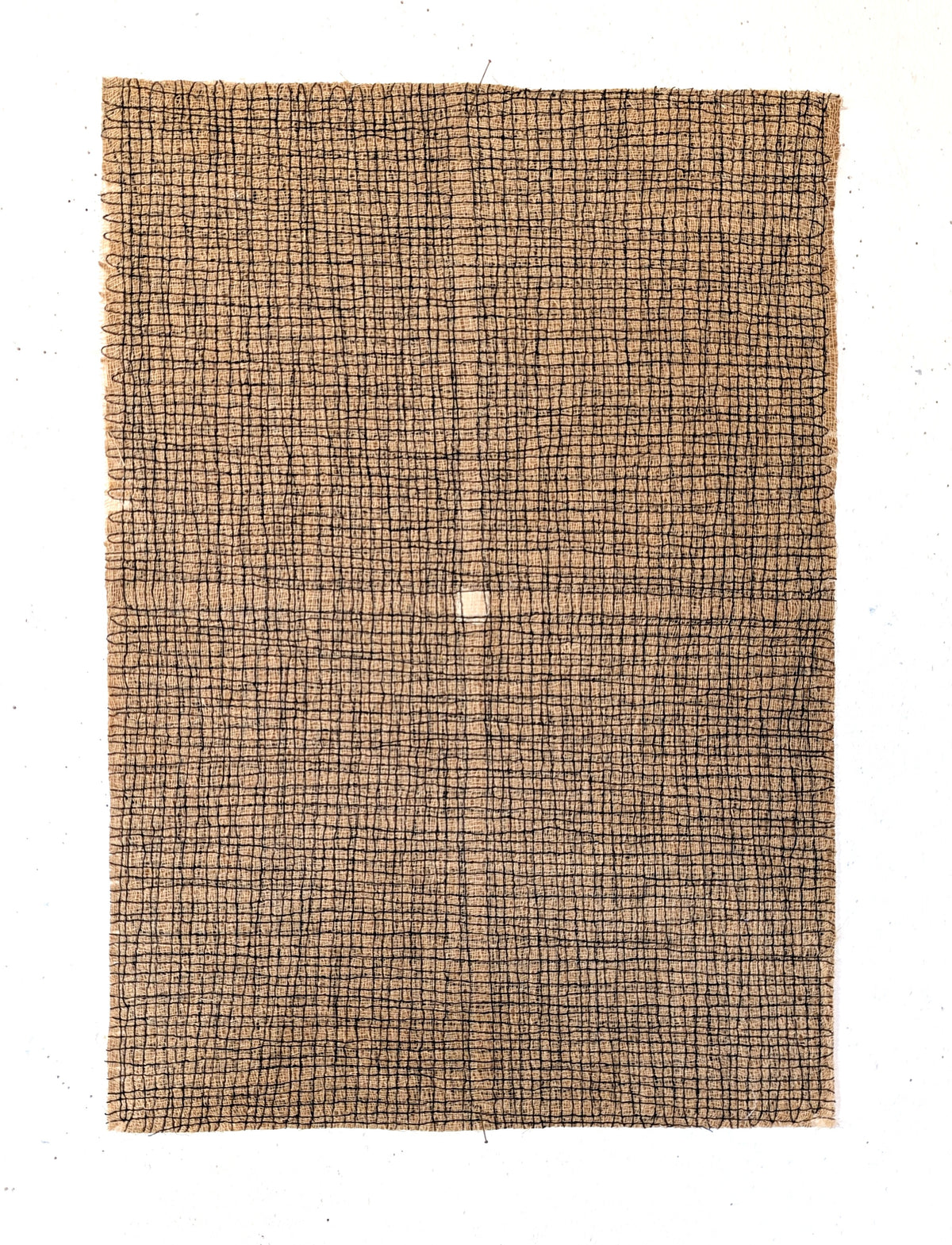 Stitched Cross on Hessian