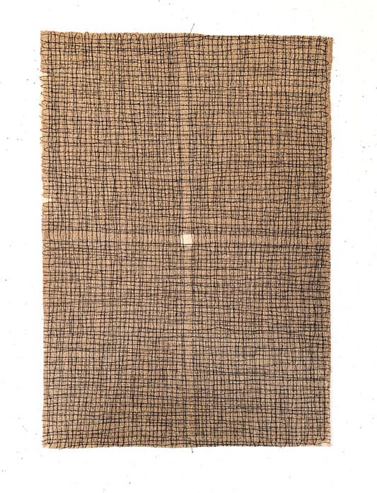 Stitched Cross on Hessian