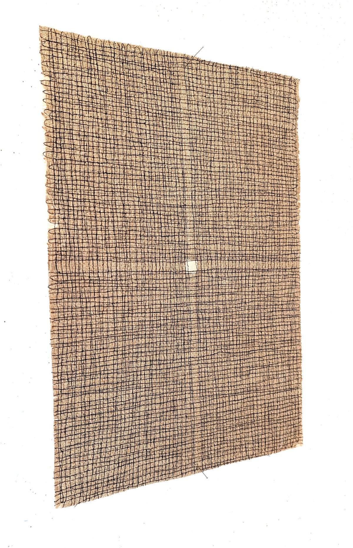 Stitched Cross on Hessian