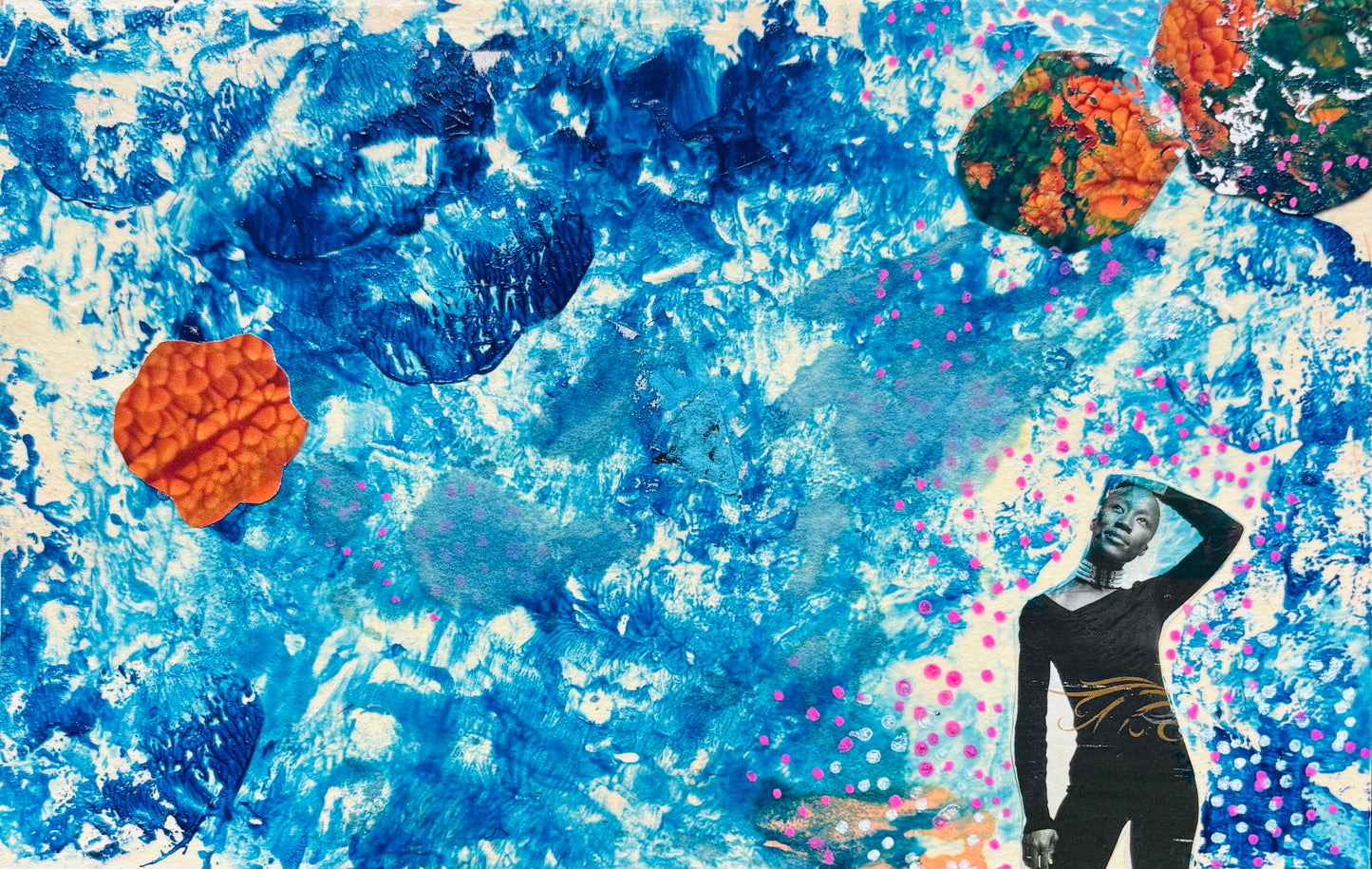 Adjoa Burrowes — Correspondances #3 — original postcard artwork