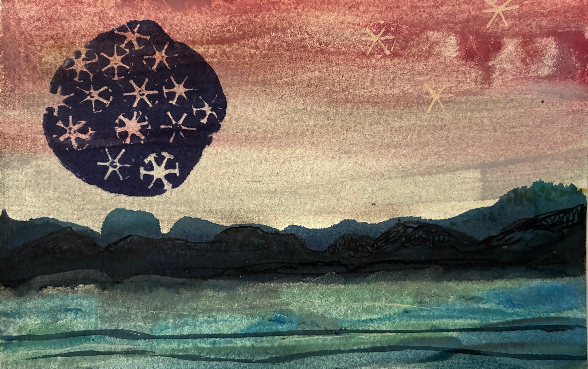 Alex McEwan — Correspondances #2 — original postcard artwork