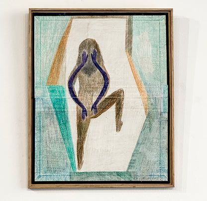 Femme aux mains bleues