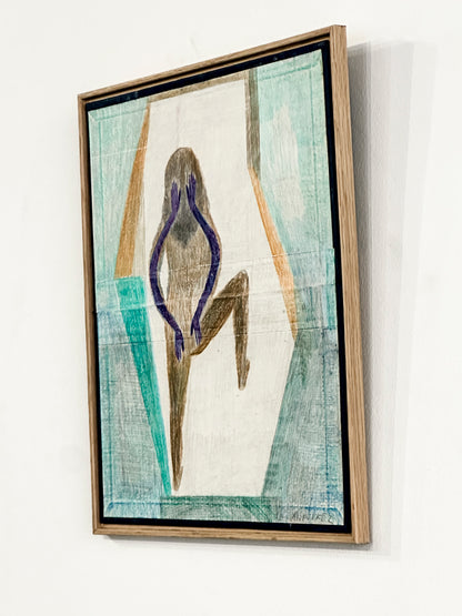 Femme aux mains bleues