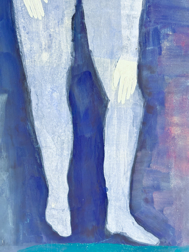 Jambes bleues