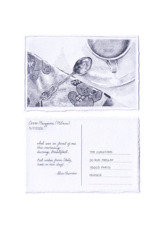 Alice Provini — Correspondances #1 — original postcard artwork
