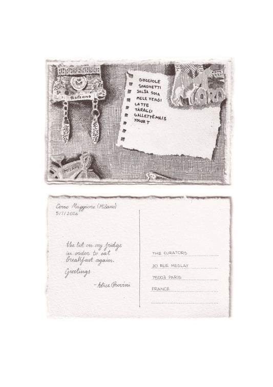 Alice Provini — Correspondances #3 — original postcard artwork