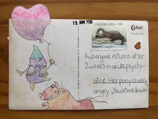 Amelie Bartelsen — Correspondances #2 — original postcard artwork