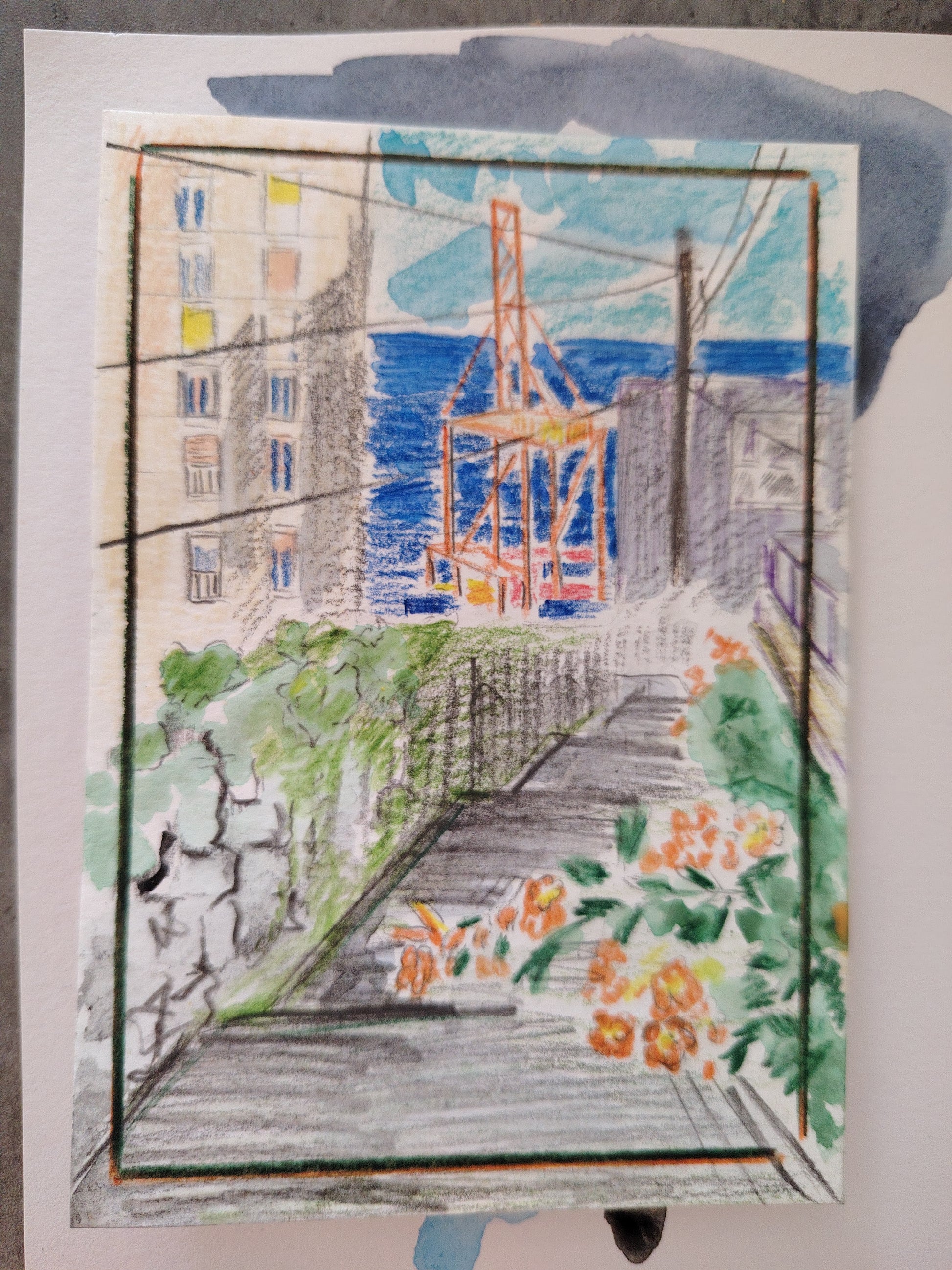 Andrea Stanicic — Correspondances #1 — original postcard artwork
