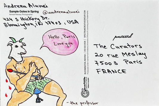 Andreea Alunei — Correspondances #1 — original postcard artwork