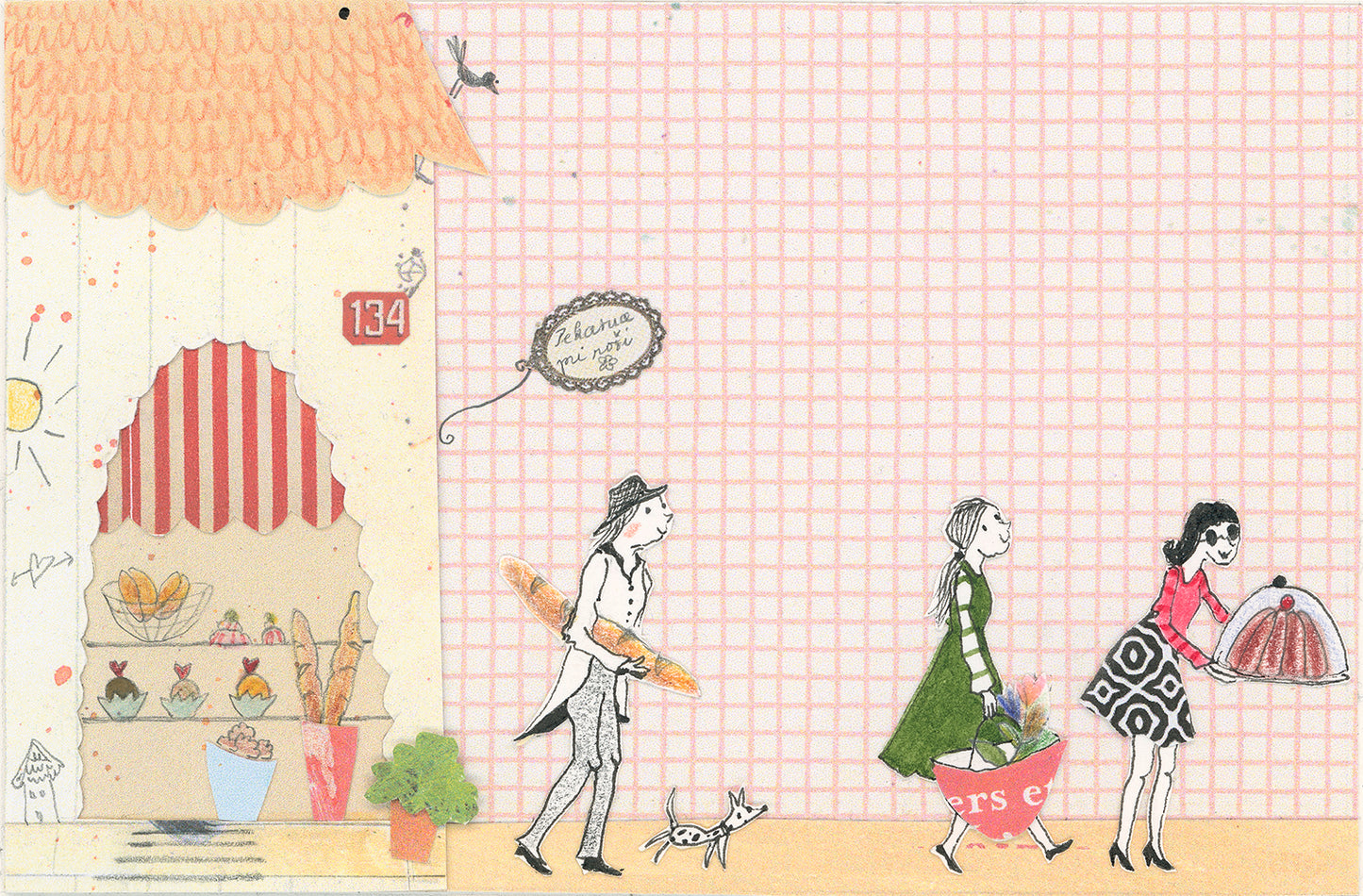 Andreja Gregorič — Correspondances #1 — original postcard artwork