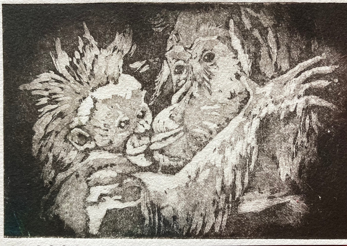 Angela Hoffmann — Correspondances #3 — original postcard artwork