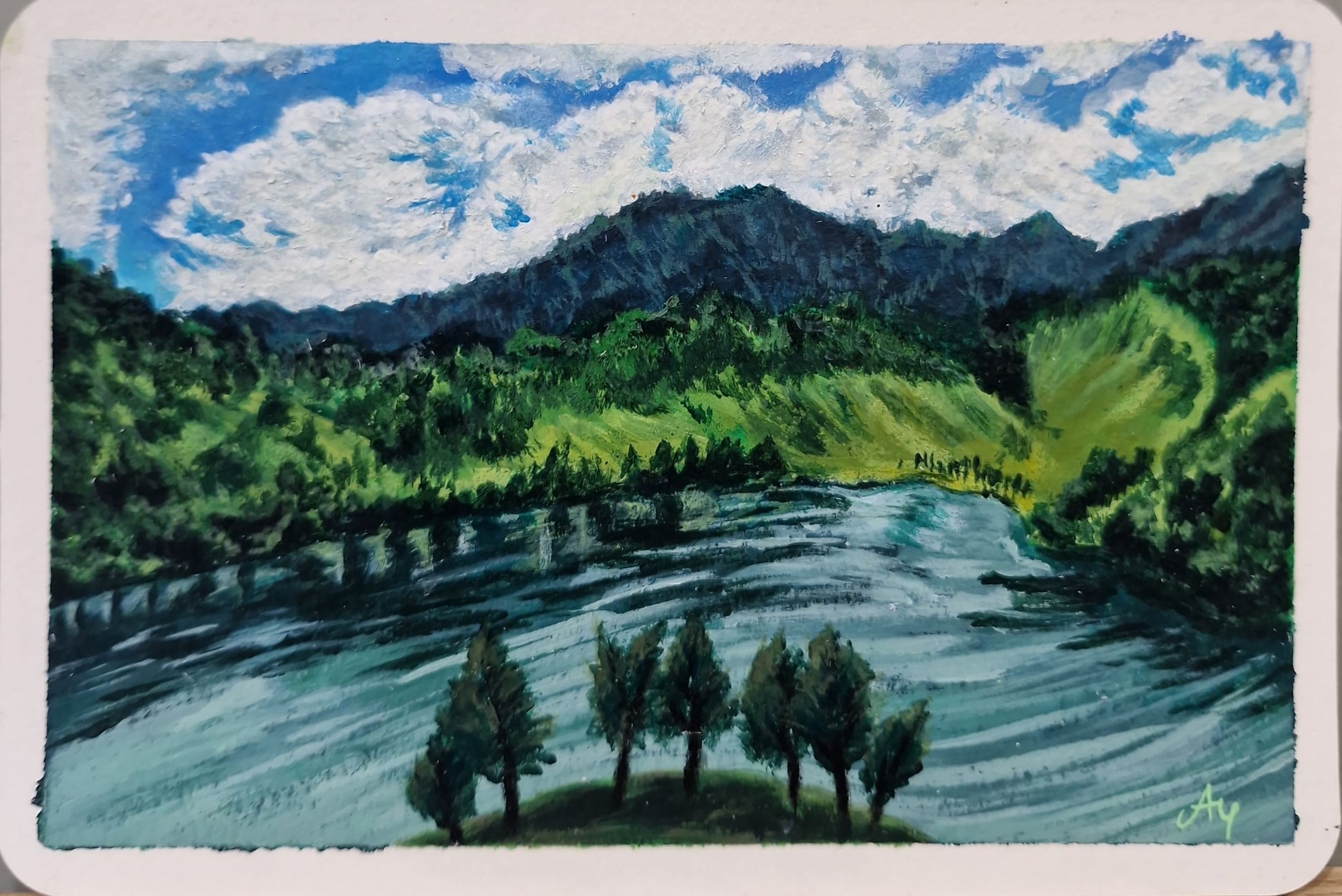 Angelia Yulita — Correspondances #3 — original postcard artwork