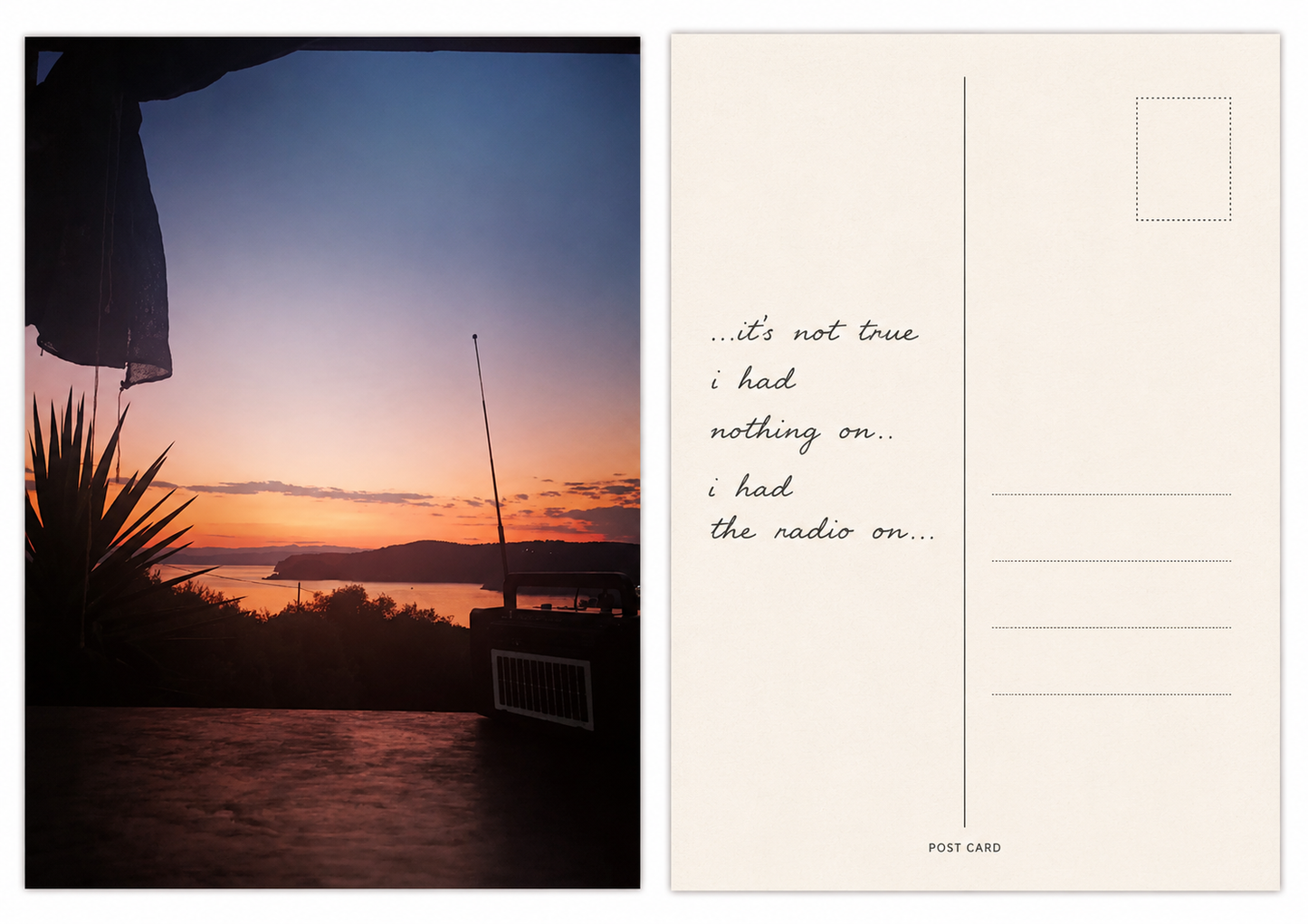 Angeliki Kerpitsopoulou — Correspondances #1 — original postcard artwork
