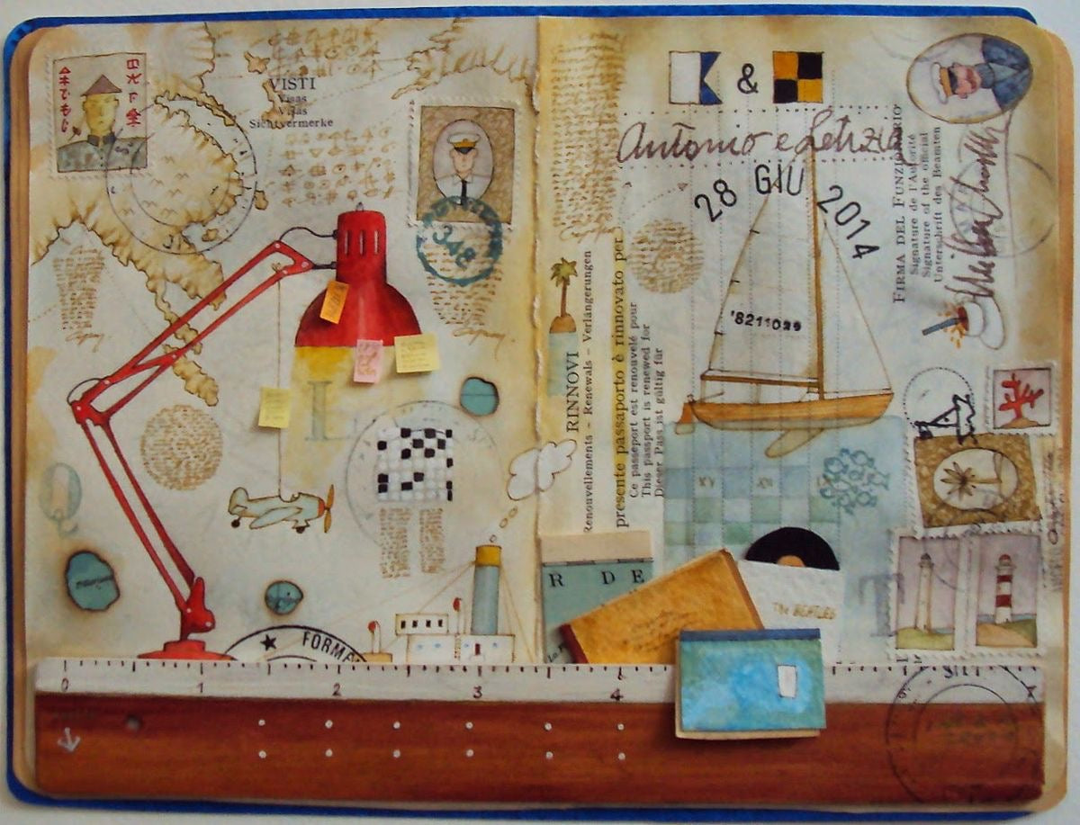 Angelo Ibba — Correspondances #1 — original postcard artwork