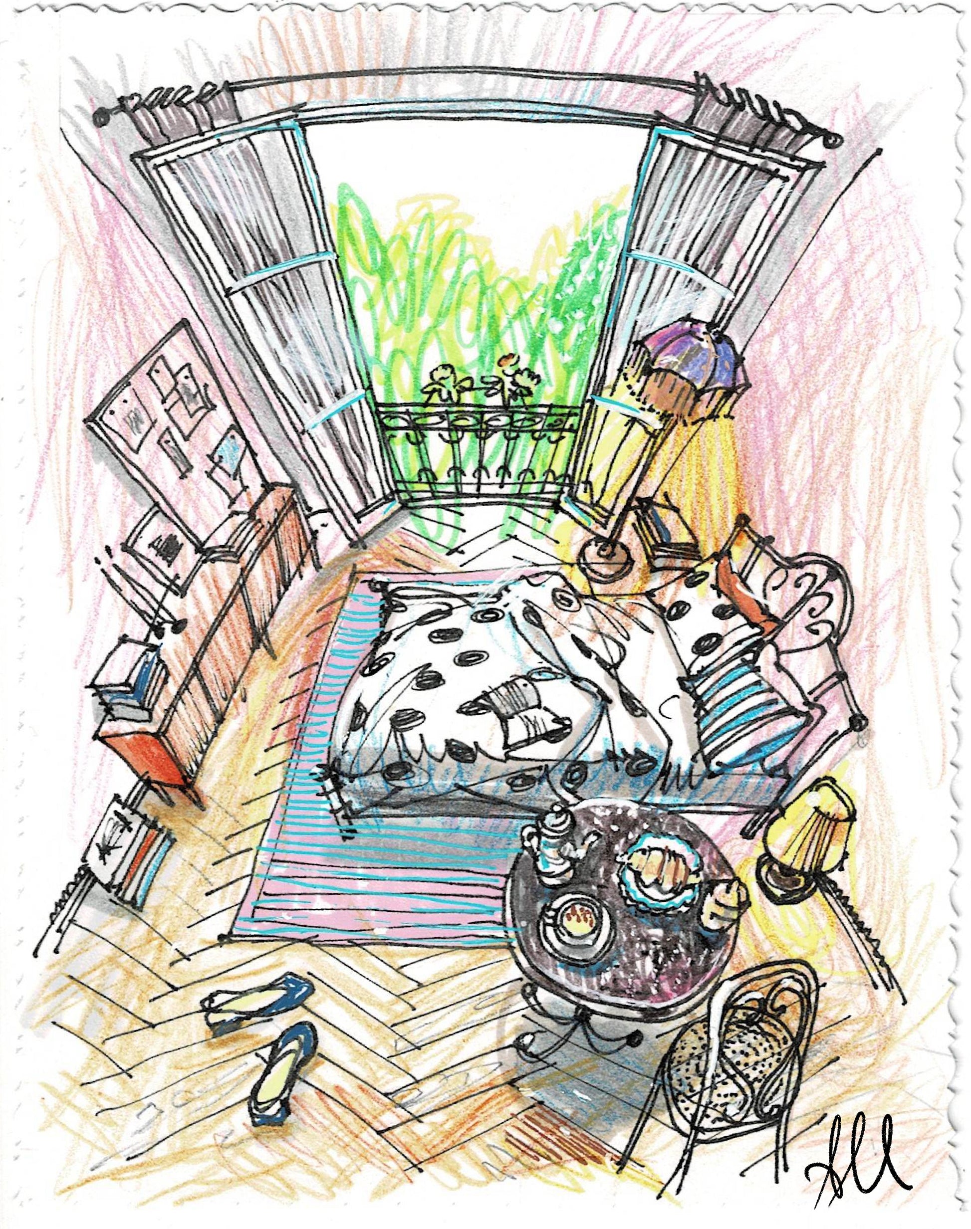 Anna Kuznetsova — Correspondances #1 — original postcard artwork