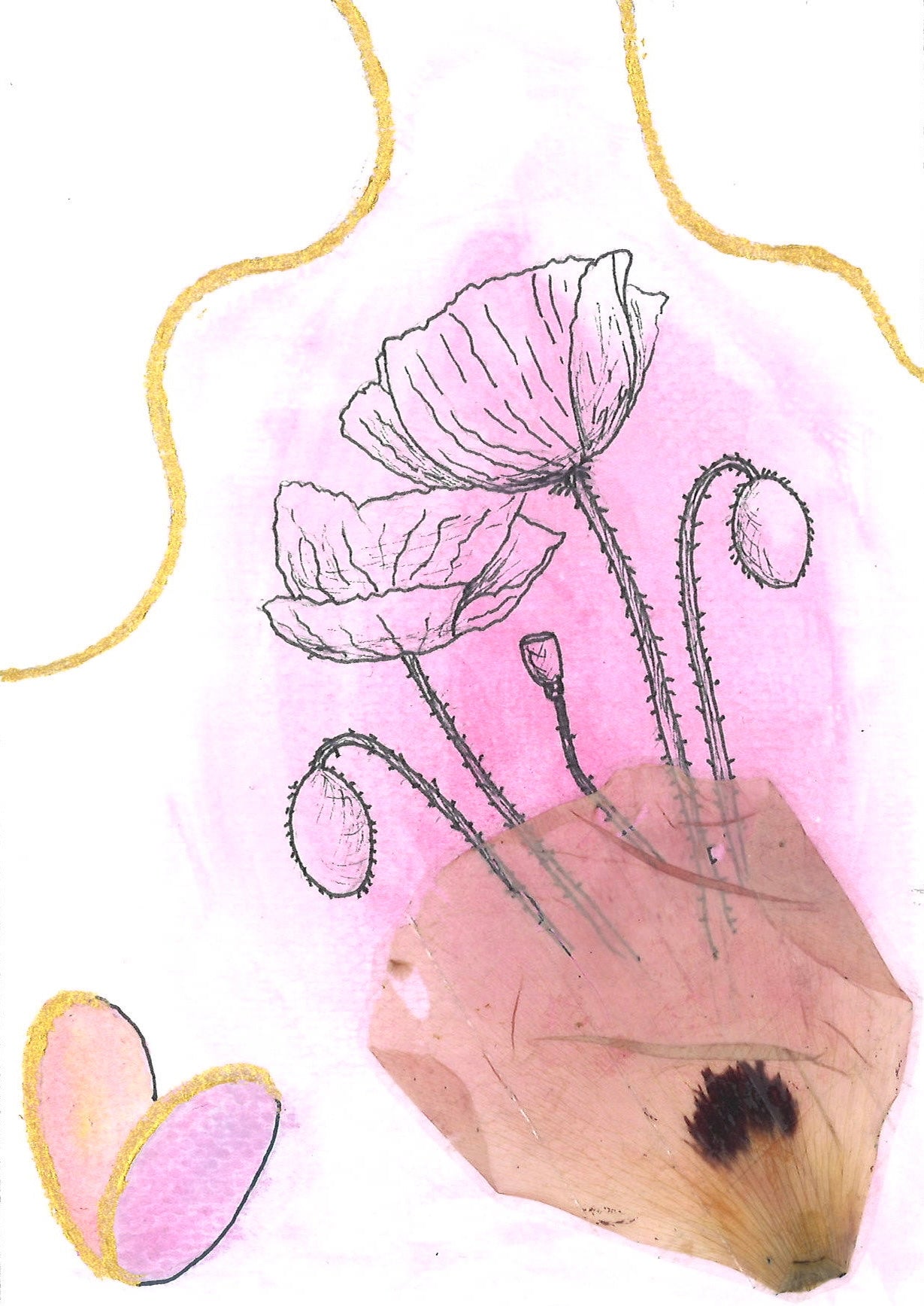 Anna Stroevskaia — Correspondances #1 — original postcard artwork