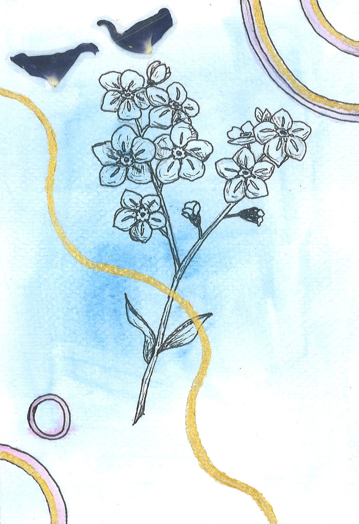 Anna Stroevskaia — Correspondances #2 — original postcard artwork