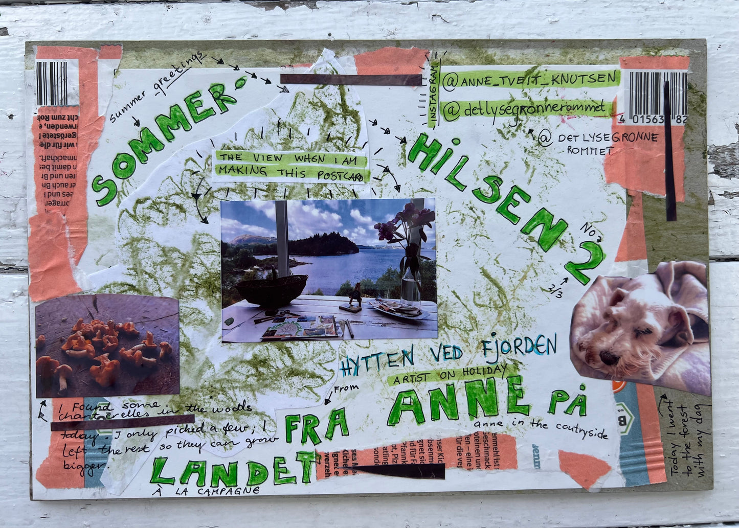 Anne Tveit Knutsen — Correspondances #2 — original postcard artwork