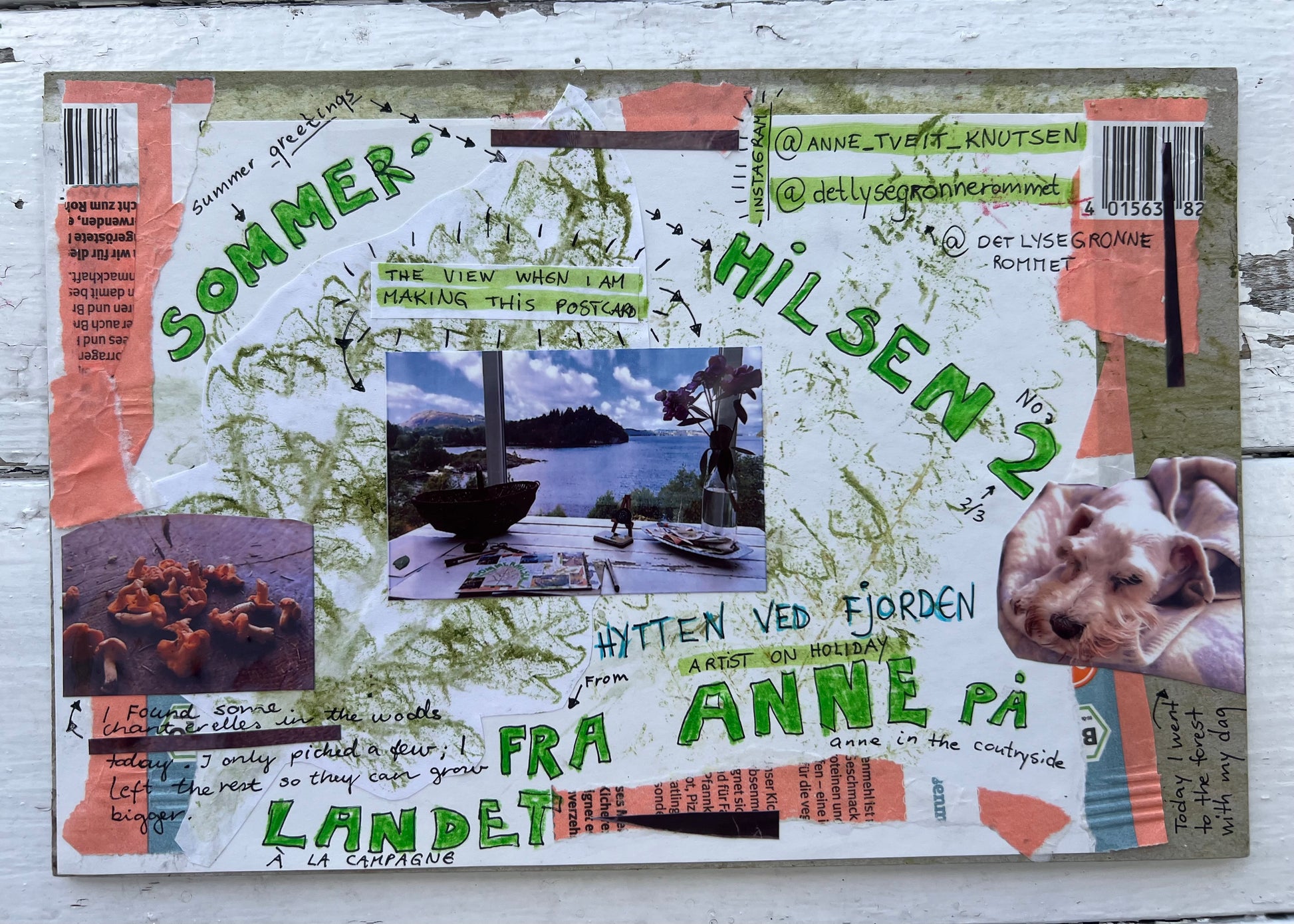 Anne Tveit Knutsen — Correspondances #2 — original postcard artwork