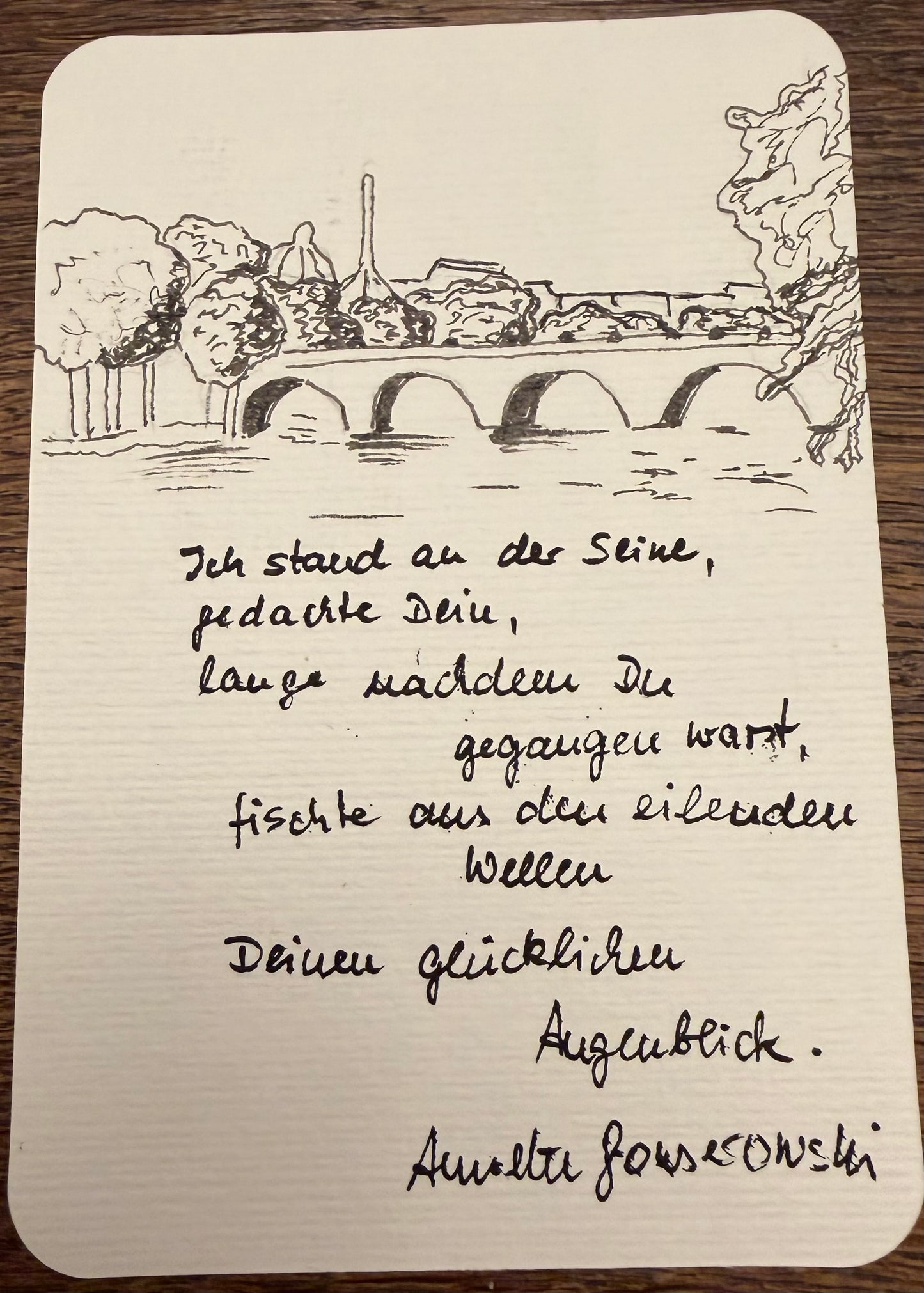 Annette Gonserowski — Correspondances #2 — original postcard artwork