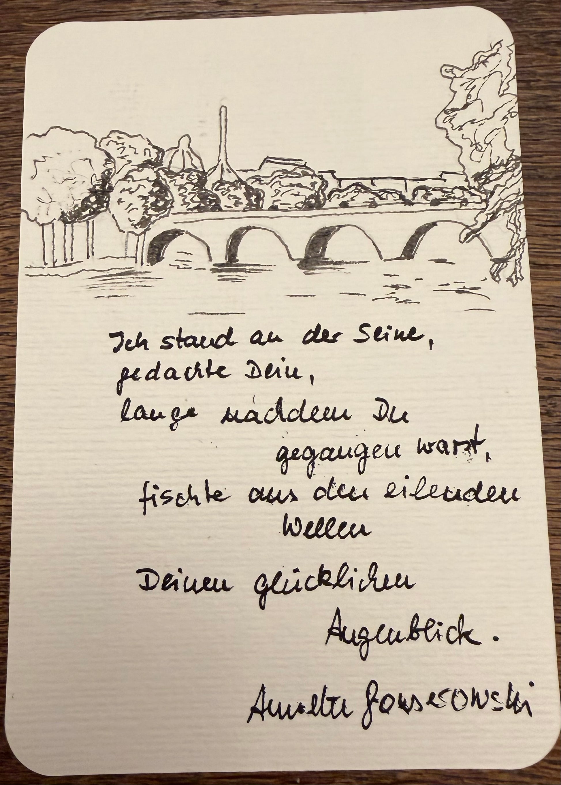 Annette Gonserowski — Correspondances #2 — original postcard artwork