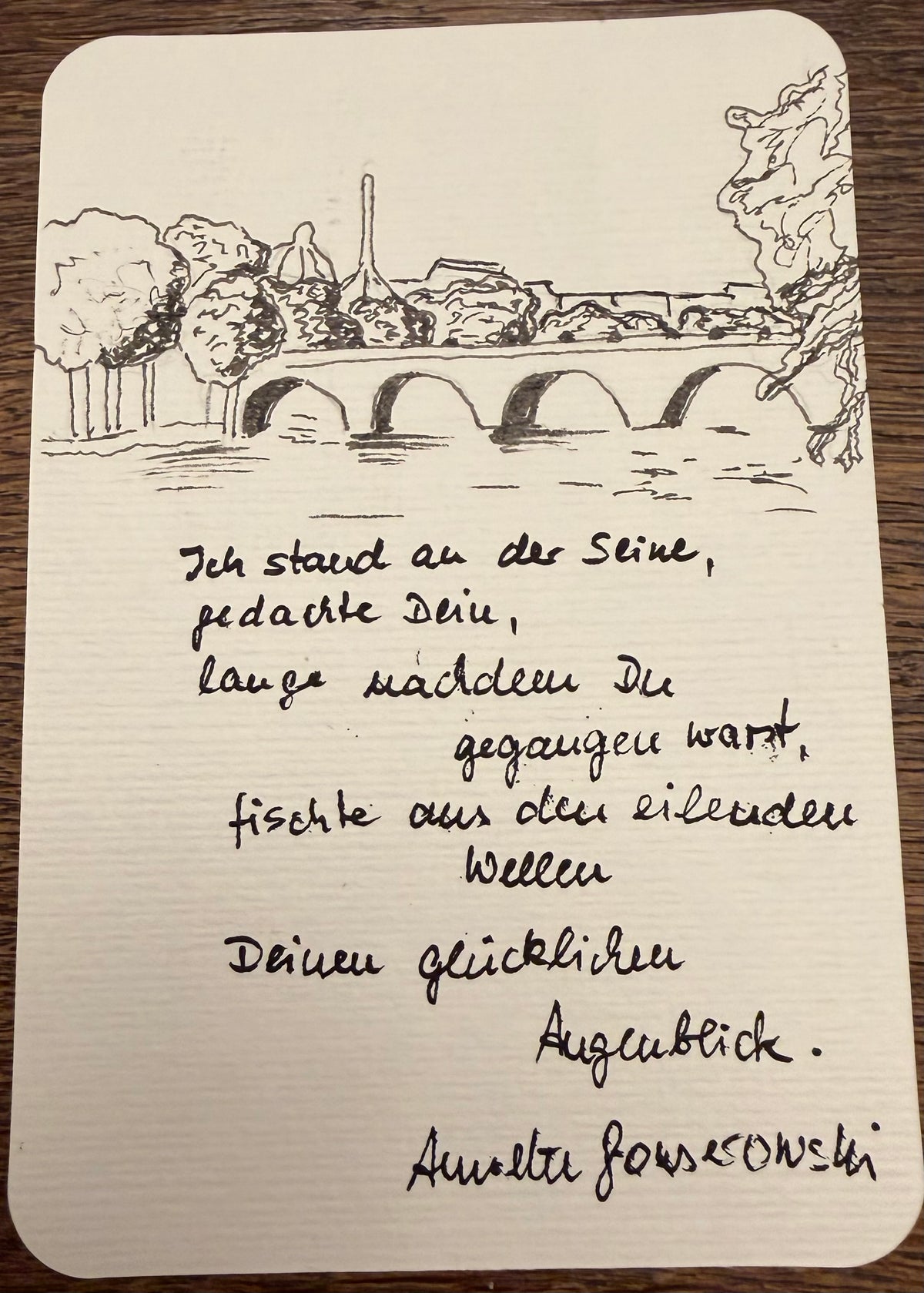Annette Gonserowski — Correspondances #2 — original postcard artwork