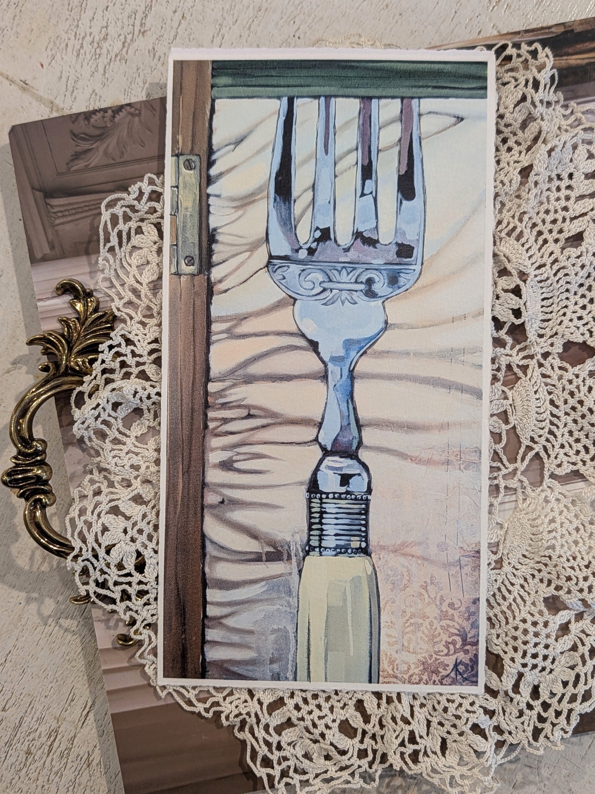 Antoinette Karsten — Correspondances #3 — original postcard artwork