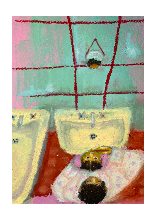 Asya Khairzhanova — Correspondances #1 — original postcard artwork