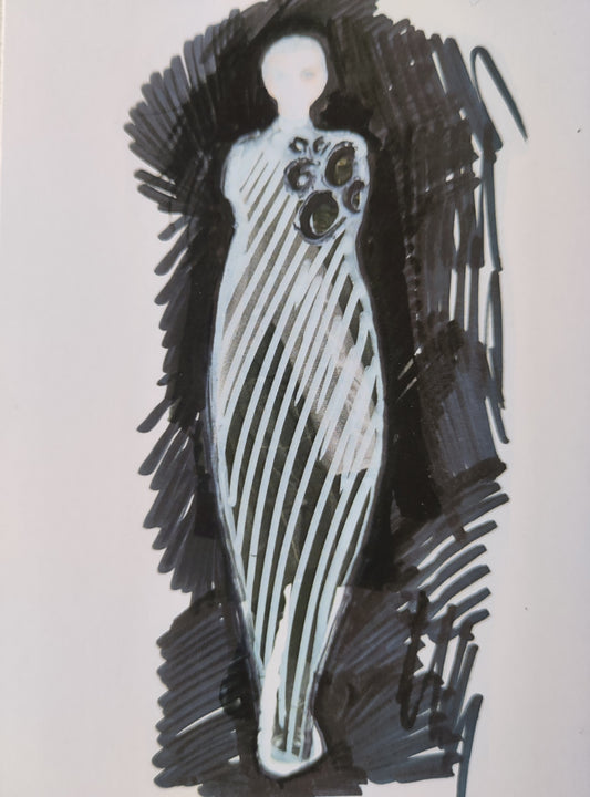 Barbara Shields — Correspondances #1 — original postcard artwork