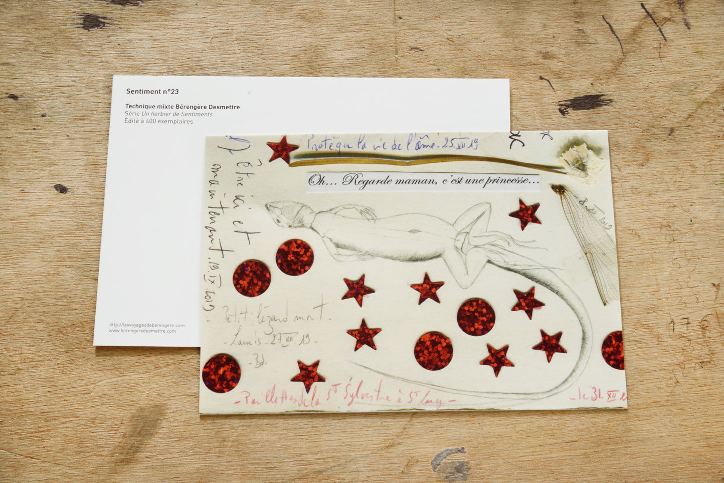 Bérengère DESMETTRE — Correspondances #1 — original postcard artwork