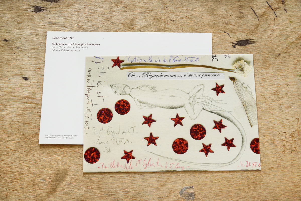 Bérengère DESMETTRE — Correspondances #1 — original postcard artwork
