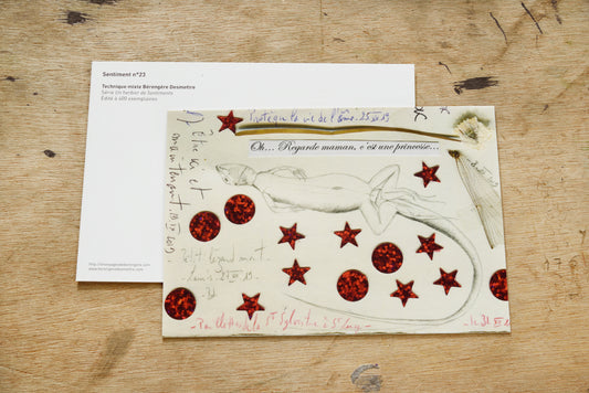 Bérengère DESMETTRE — Correspondances #1 — original postcard artwork