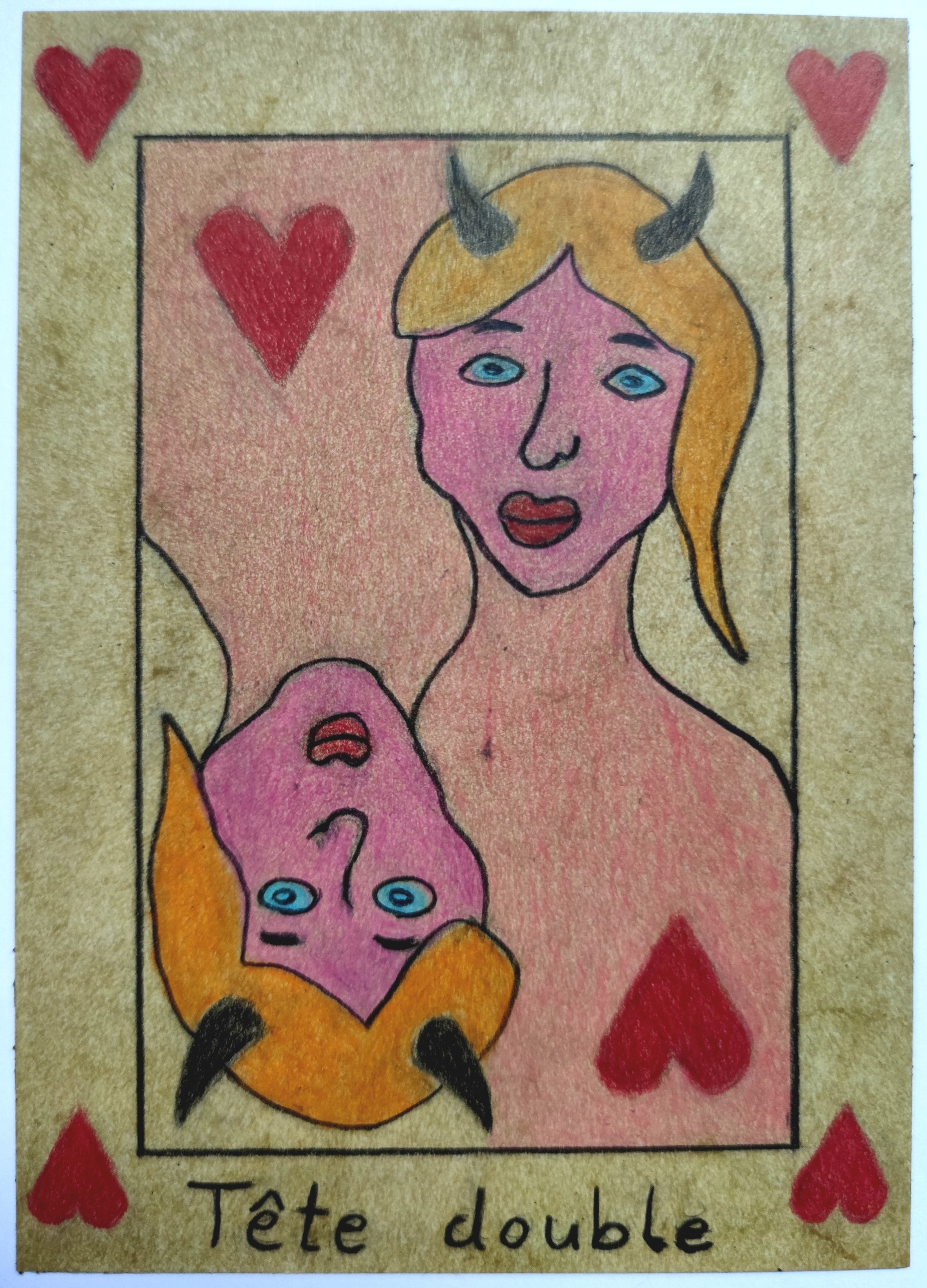 Bettina Guckler — Correspondances #3 — original postcard artwork