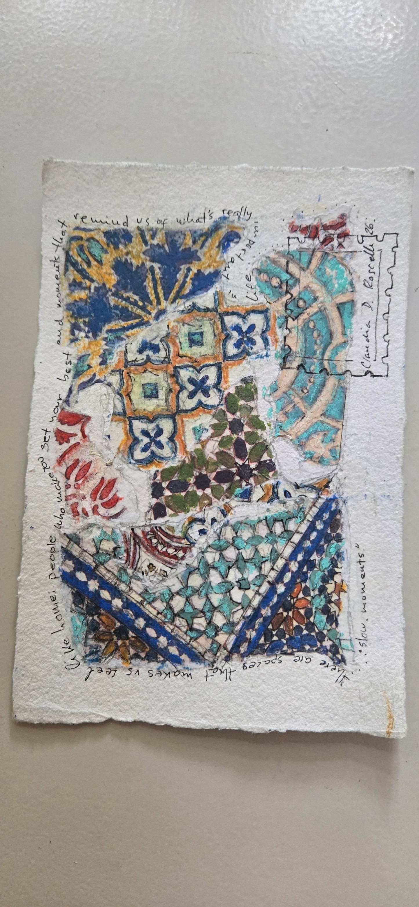 CLAUDIA D. ROSCELLI — Correspondances #1 — original postcard artwork