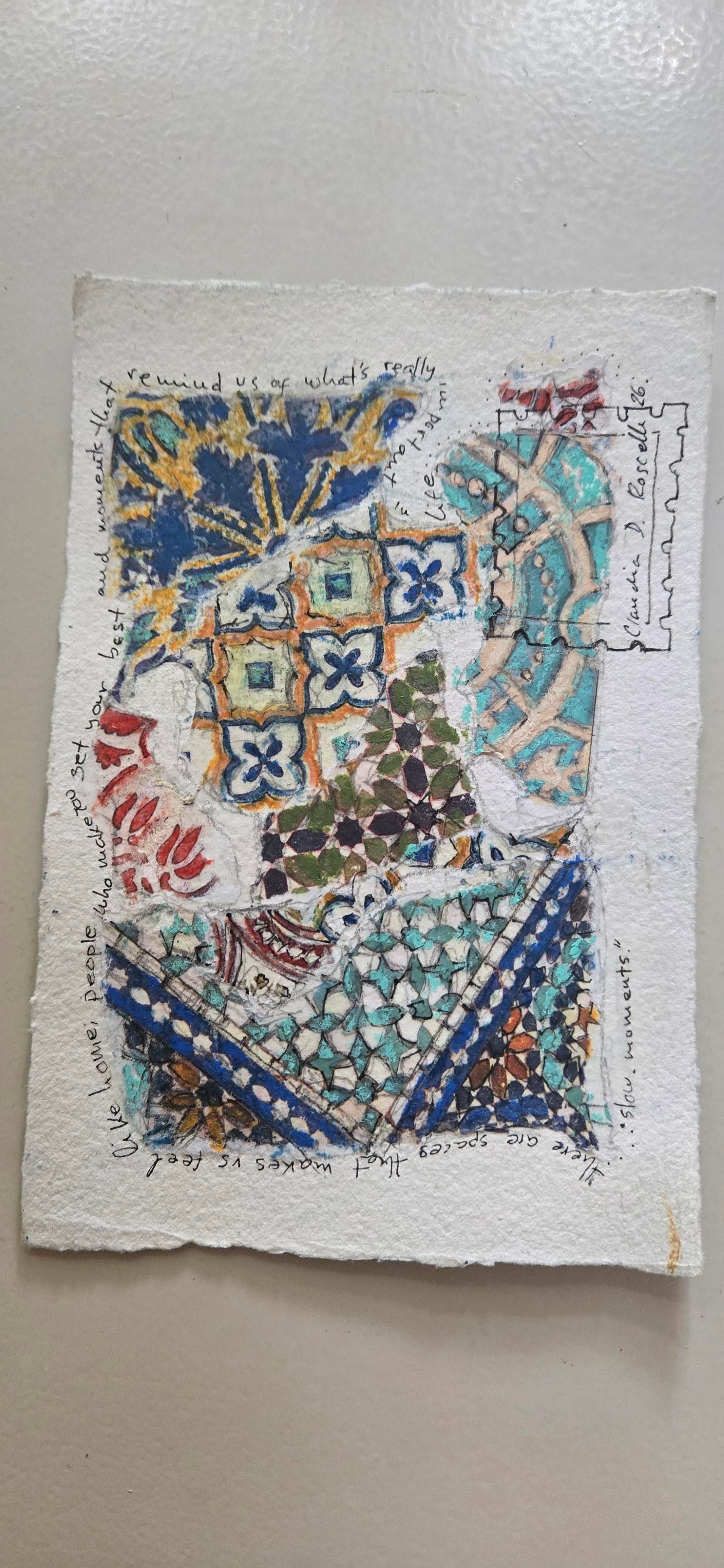 CLAUDIA D. ROSCELLI — Correspondances #1 — original postcard artwork