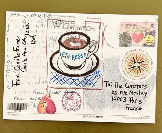 Camille Frame — Correspondances #1 — original postcard artwork